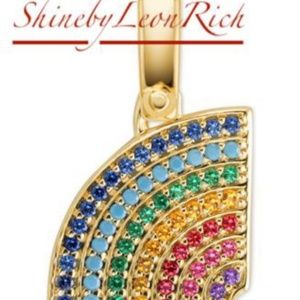 COPY - Michael Kors Gold-Tone Sterling Silver Multicolor Pavé Rainbow Charm